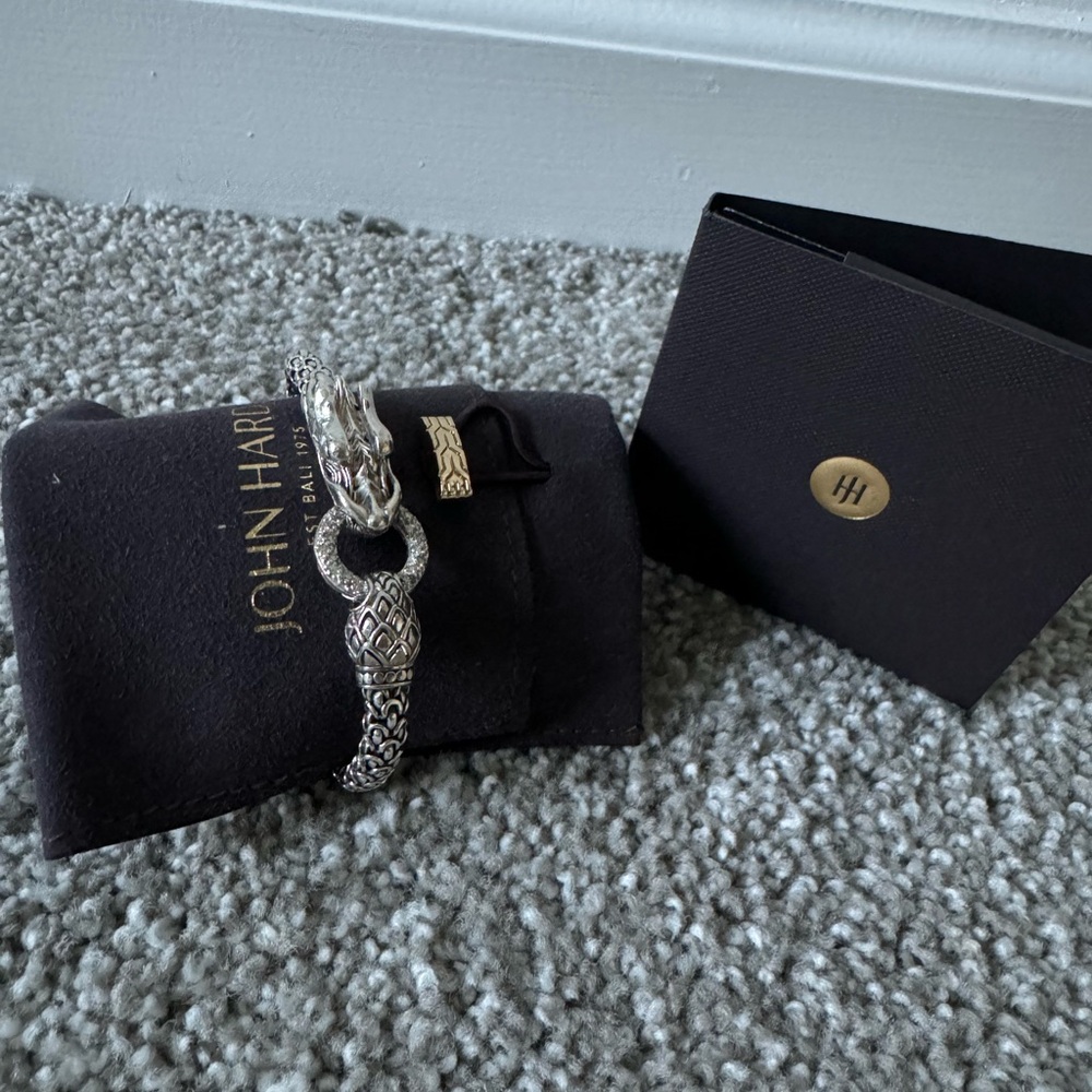 John Hardy Naga Silver Dragon Bracelet with Diamond Pavé, .45 ct. t.w.